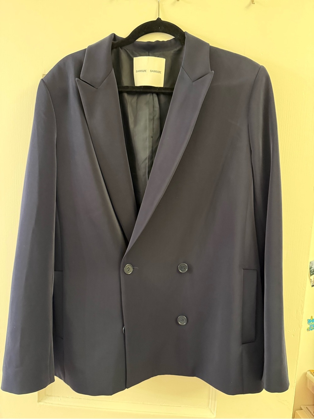 Women’s Double-Breasted Navy Blazer